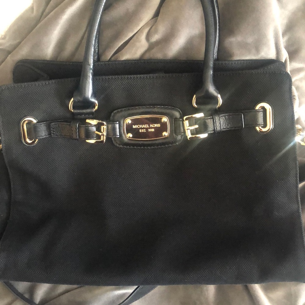 Michael Kors Hamilton bag in black canvas